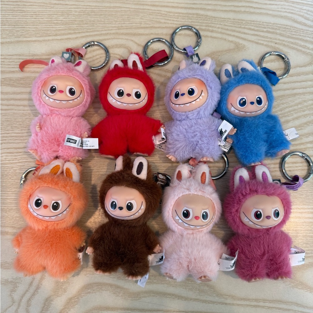 Labubu V4 Pin For Love Keychain. Labubu Pocket Secret Version-Not From Pop Mart
